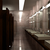 Render fotorealista de baño