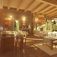 Render fotorealista de Sala Comedor Cocina en 3D Studio